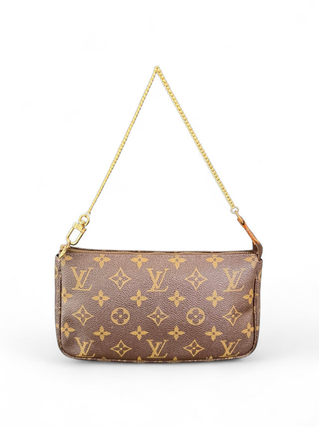 Louis Vuitton Pochette Accessoires Handtasche Monogram Braun