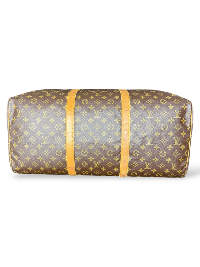 Louis Vuitton Sac Souple 55 Reisetasche Weekender Keepall Monogram Braun