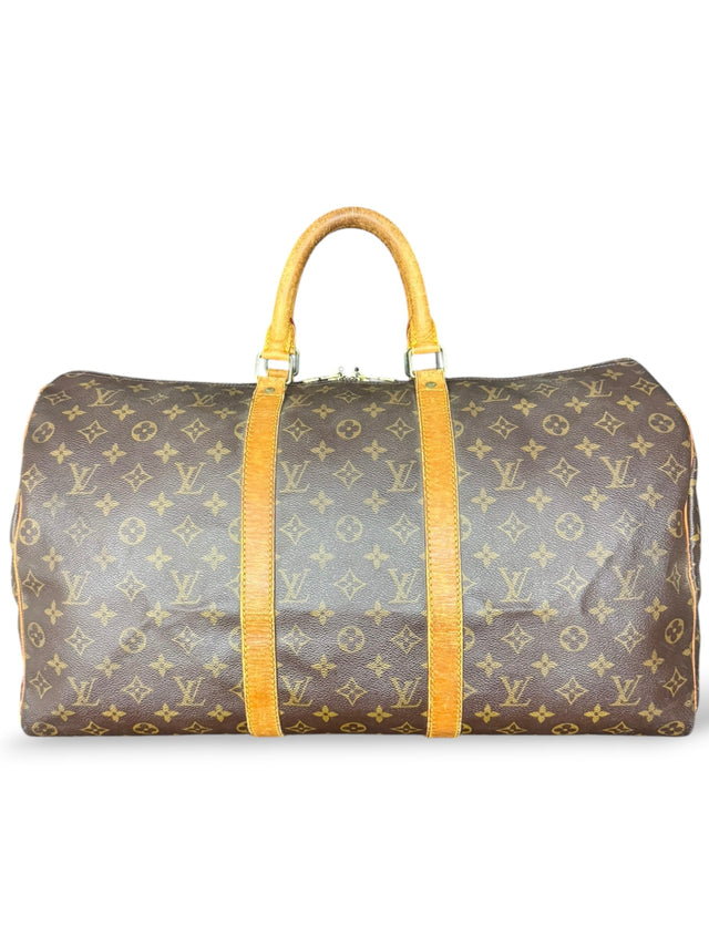 Louis Vuitton Keepall 50 Reisetasche Weekender Tasche Monogram Braun