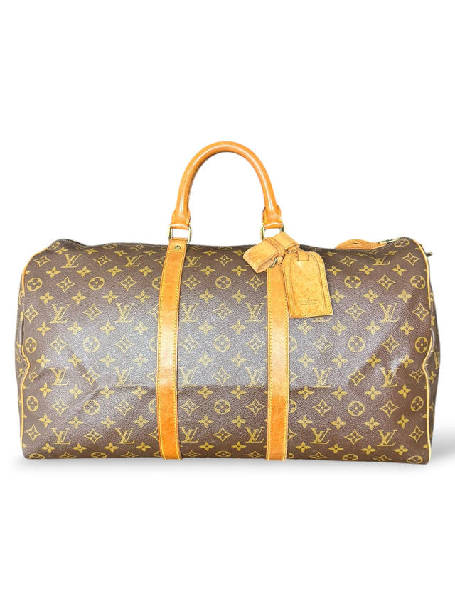 Louis Vuitton Keepall 50 Reisetasche Weekender Tasche Monogram Braun
