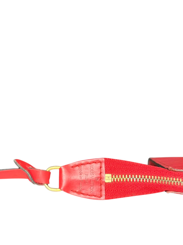 Louis Vuitton Baguette Pochette Accessoires Handtasche Epi Leder Rot