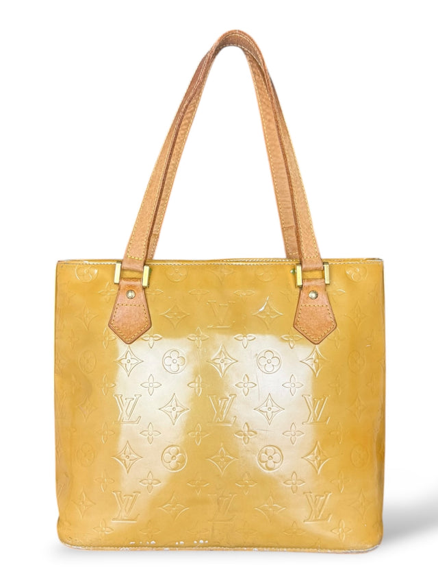 Louis Vuitton Houston Handtasche Vernis Monogram Gelb