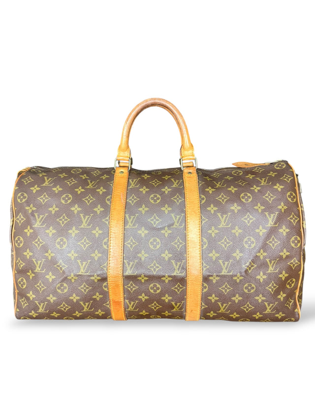 Louis Vuitton Keepall 50 Reisetasche Weekender Tasche Monogram Braun