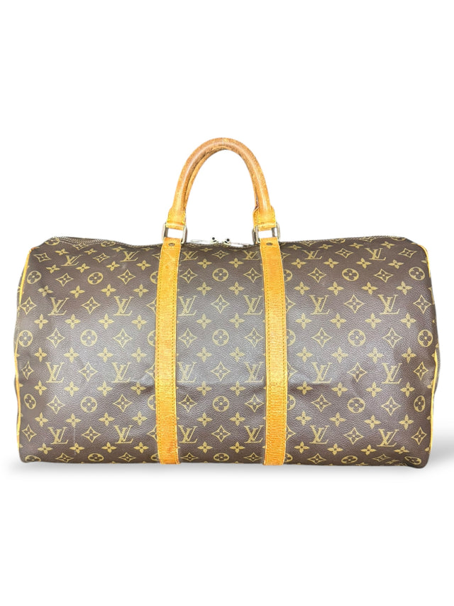 Louis Vuitton Keepall 50 Reisetasche Weekender Tasche Monogram Braun