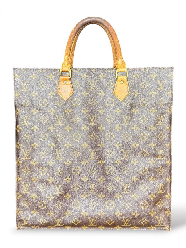 Louis Vuitton Sac Plat Handtasche Tote Bag Shopper Monogram Braun