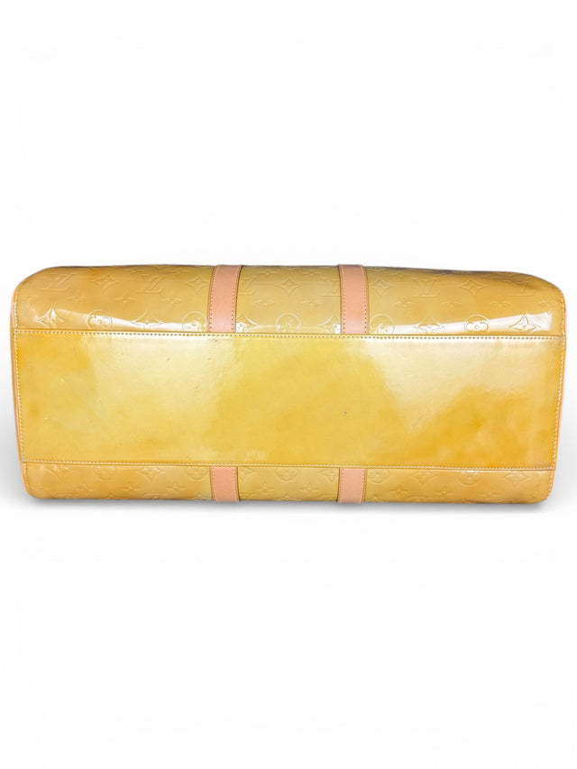 Louis Vuitton Keepall Mercer Reisetasche Weekender Tasche Vernis Monogram Gelb