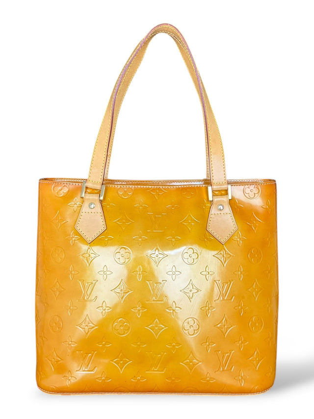 Louis Vuitton Houston Handtasche Vernis Monogram Gelb