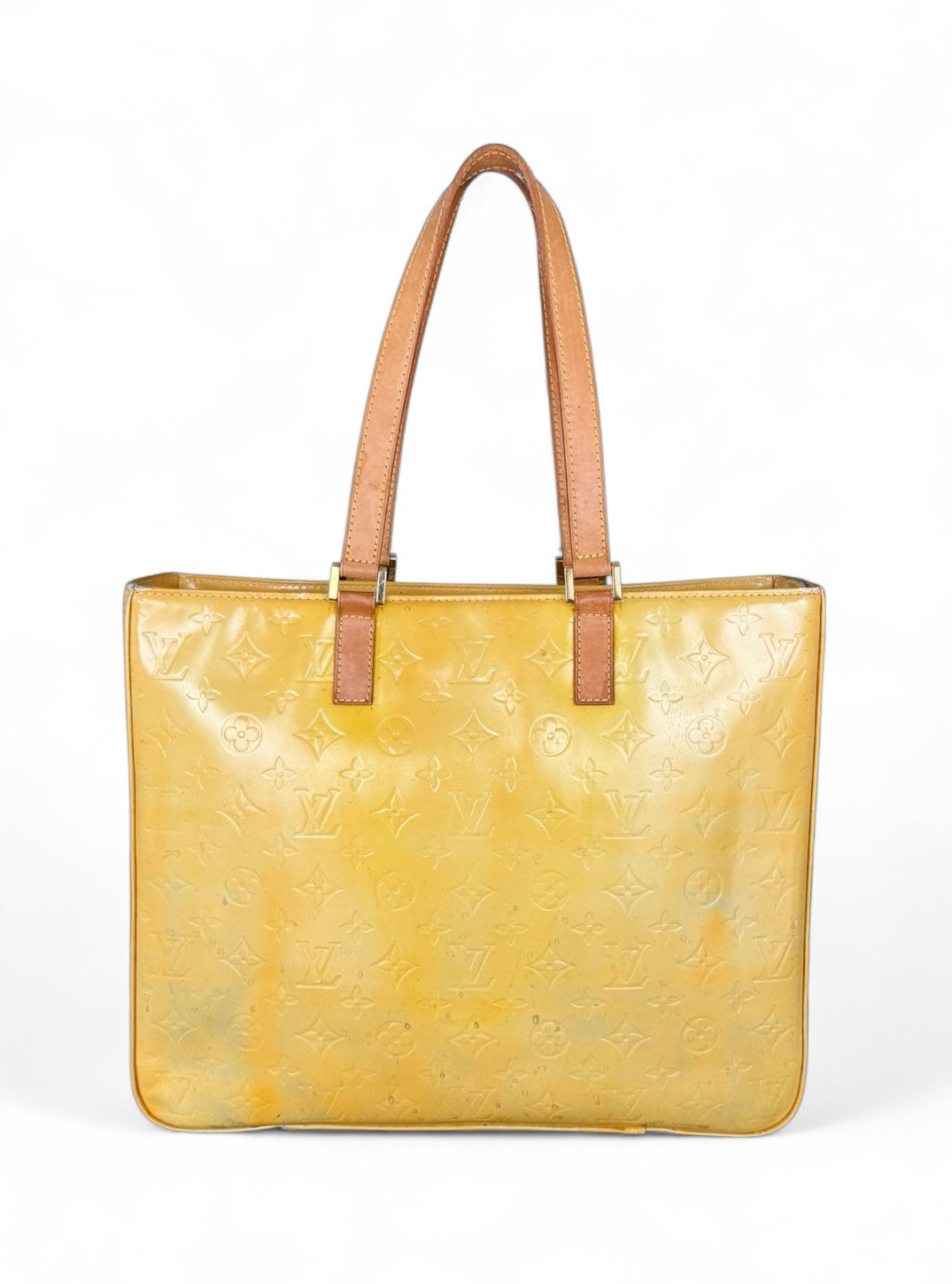Louis Vuitton Columbus Handtasche Vernis Monogram Gelb