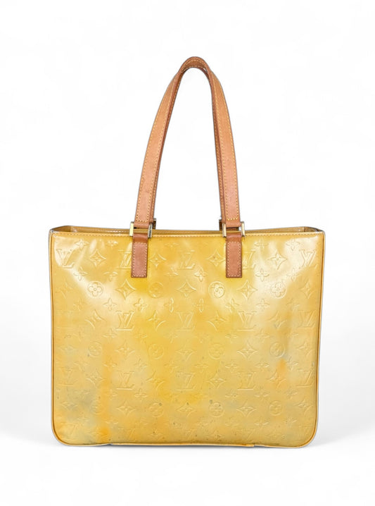 Louis Vuitton Columbus Handtasche Vernis Monogram Gelb