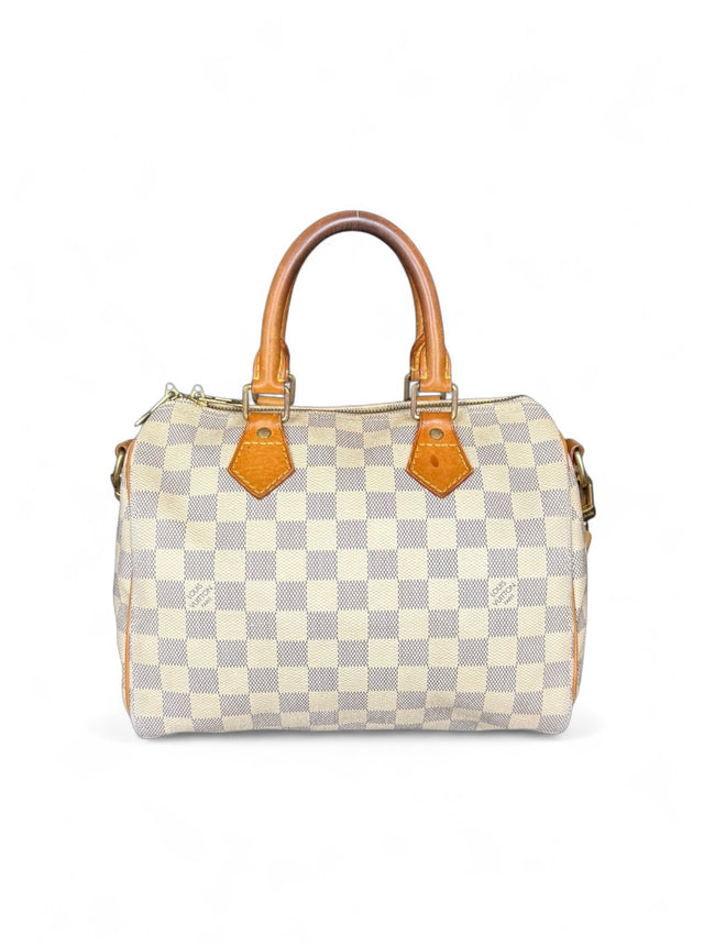Louis Vuitton Speedy 25 Bandouliere Handtasche Damier Azur
