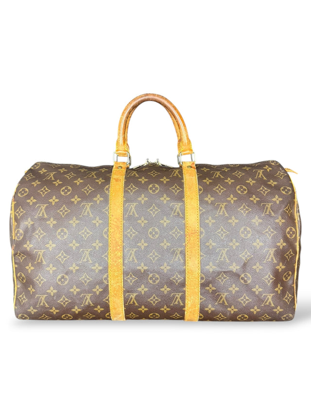 Louis Vuitton Keepall 50 Reisetasche Weekender Tasche Monogram Braun