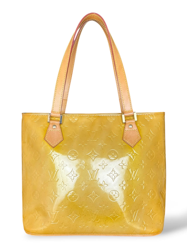 Louis Vuitton Houston Handtasche Vernis Monogram Gelb