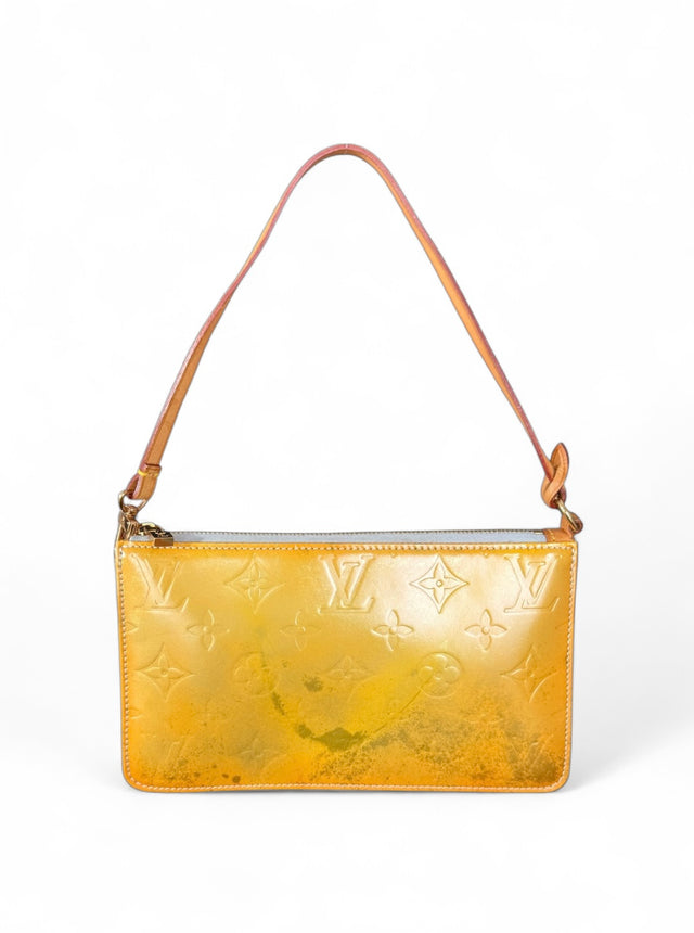 Louis Vuitton Pochette Accessoires Clutch Handtasche Vernis Gelb