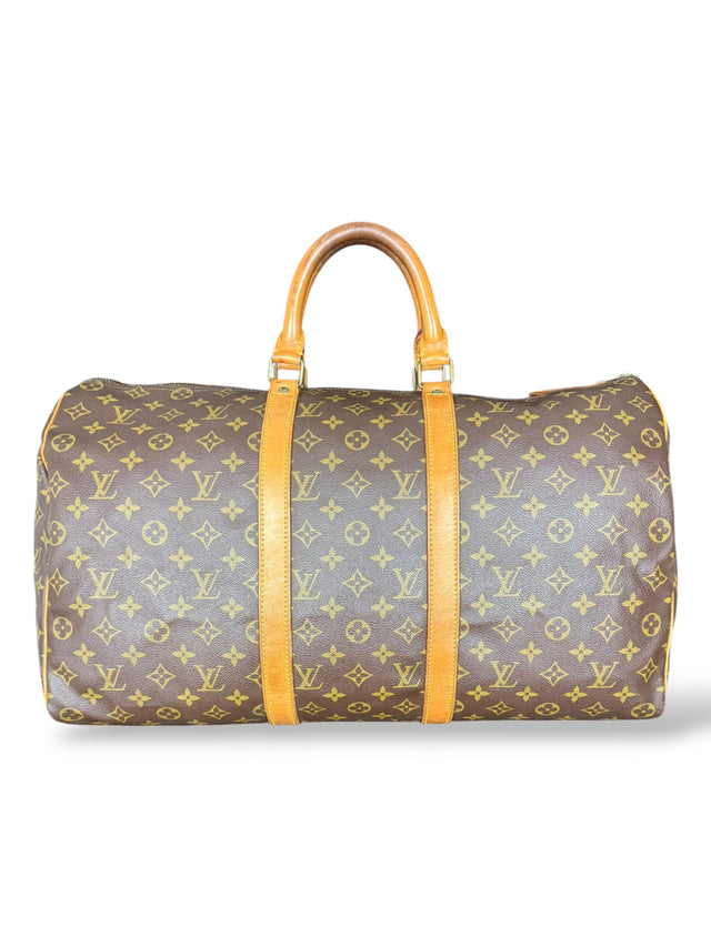 Louis Vuitton Keepall 50 Reisetasche Weekender Tasche Monogram Braun