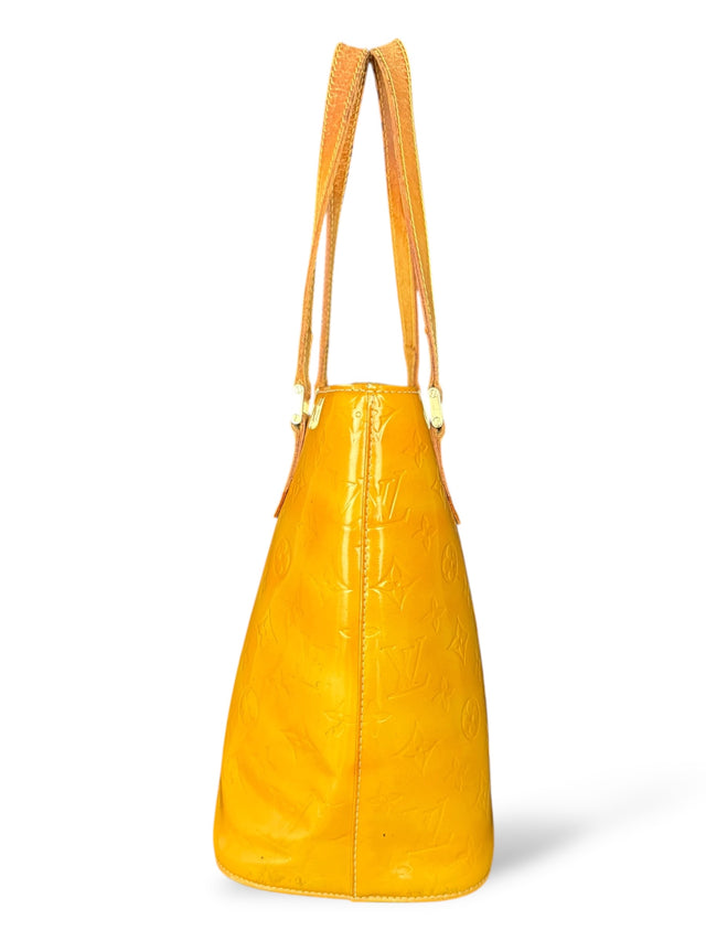 Louis Vuitton Houston Handtasche Vernis Monogram Gelb