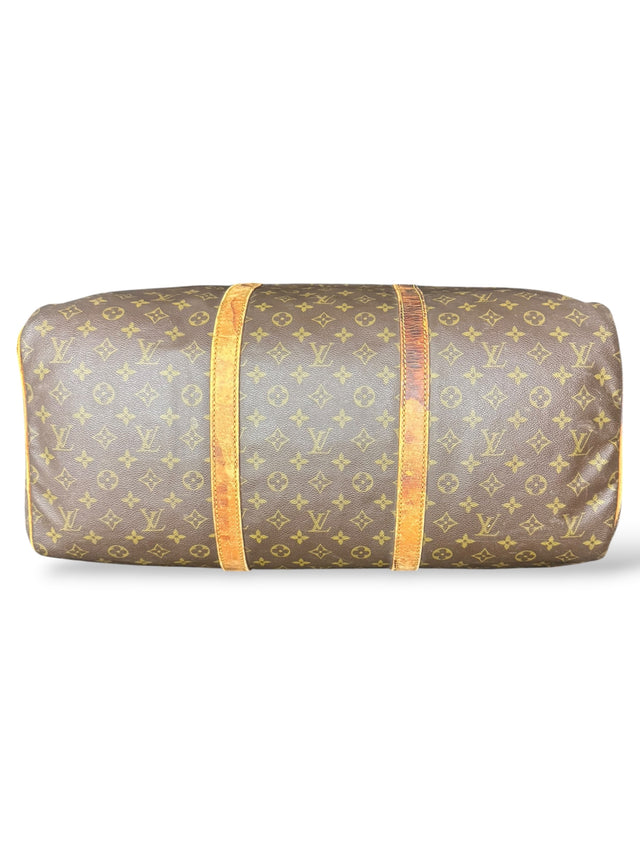 Louis Vuitton Sac Souple 55 Reisetasche Weekender Keepall Monogram Braun