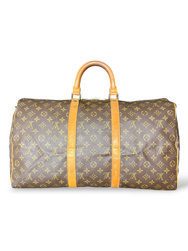 Louis Vuitton Keepall 50 Reisetasche Weekender Tasche Monogram Braun