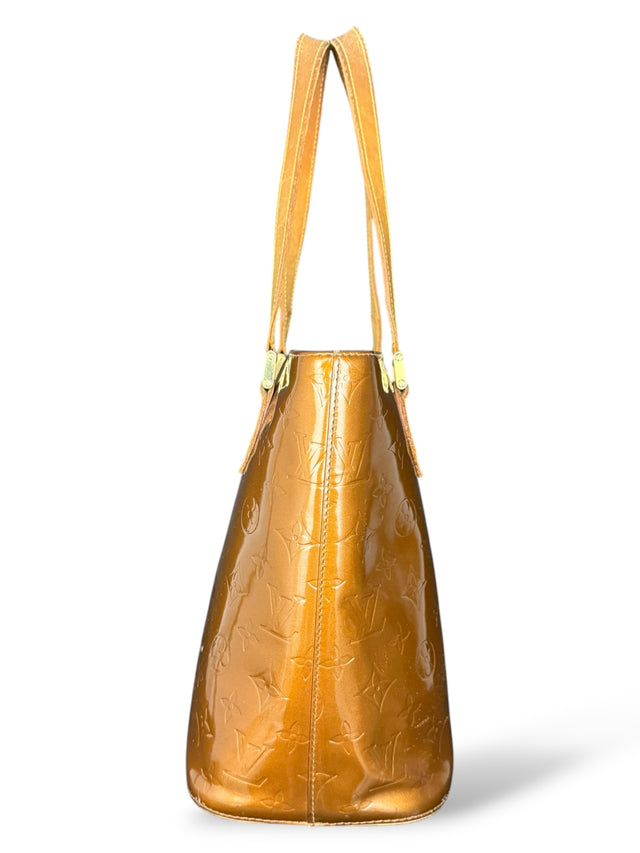 Louis Vuitton Houston Handtasche Vernis Monogram Bronze