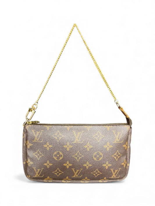 Louis Vuitton Pochette Accessoires Handtasche Monogram Braun