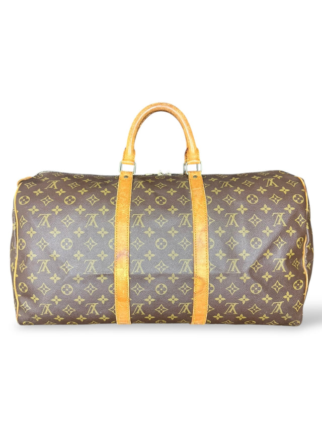 Louis Vuitton Keepall 50 Reisetasche Weekender Tasche Monogram Braun