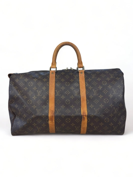 Louis Vuitton Keepall 50 Reisetasche Weekender Tasche Monogram Braun