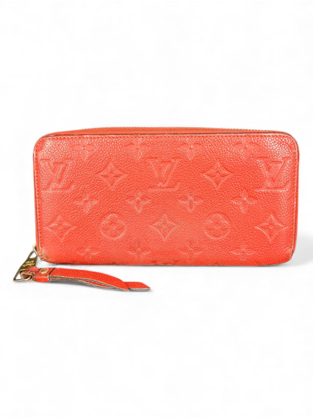 Louis Vuitton Zippy Empreinte Geldbeutel Geldbörse Portemonnaie Orange