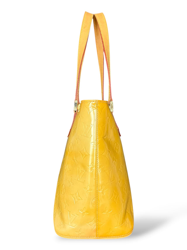 Louis Vuitton Houston Handtasche Vernis Monogram Gelb