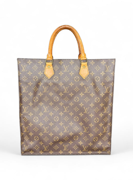 Louis Vuitton Sac Plat Handtasche Tote Bag Shopper Monogram Braun