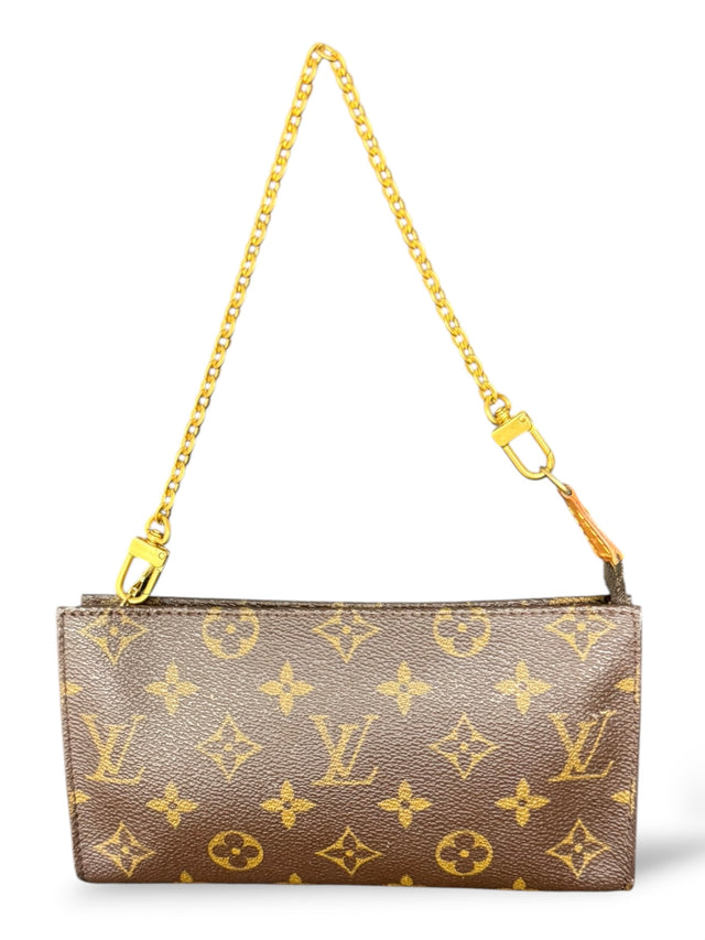 Louis Vuitton Pochette Accessoires Handtasche Baguette Monogram Braun