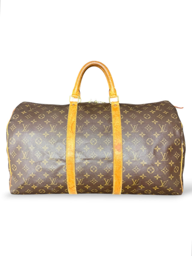 Louis Vuitton Keepall 50 Reisetasche Weekender Tasche Monogram Braun