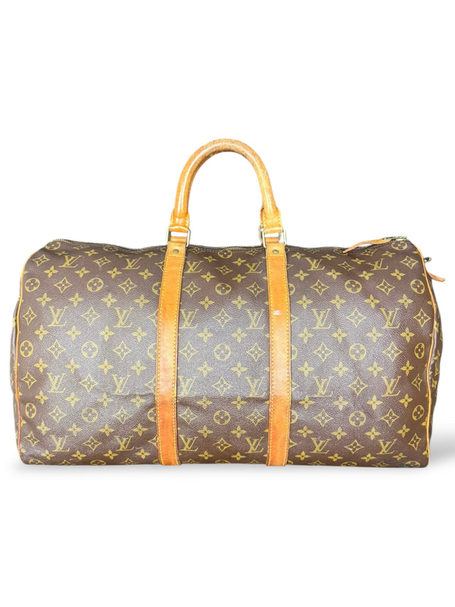 Louis Vuitton Keepall 50 Reisetasche Weekender Tasche Monogram Braun