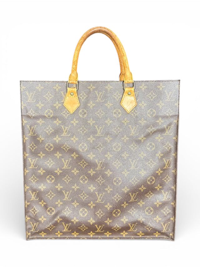 Louis Vuitton Sac Plat Handtasche Tote Bag Shopper Monogram Braun
