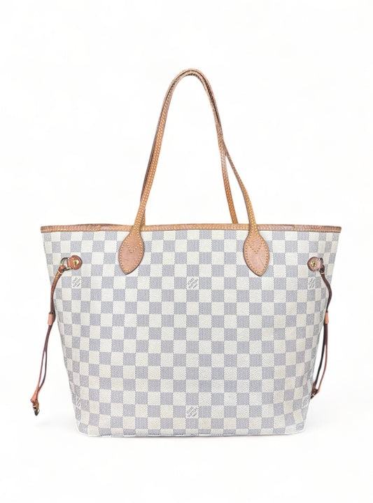 Louis Vuitton Neverfull MM Handtasche Shopper Damier Azur