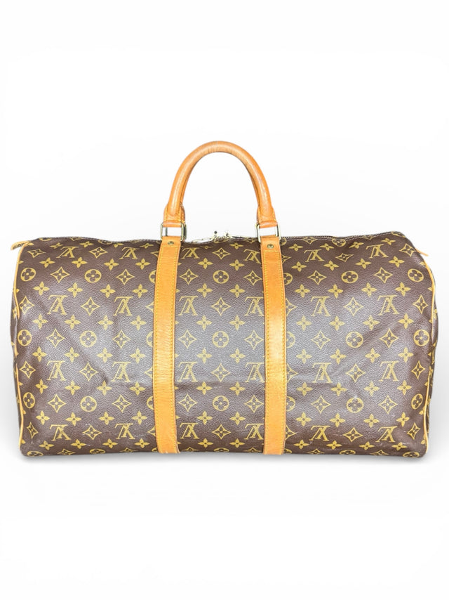 Louis Vuitton Keepall 50 Reisetasche Weekender Tasche Monogram Braun