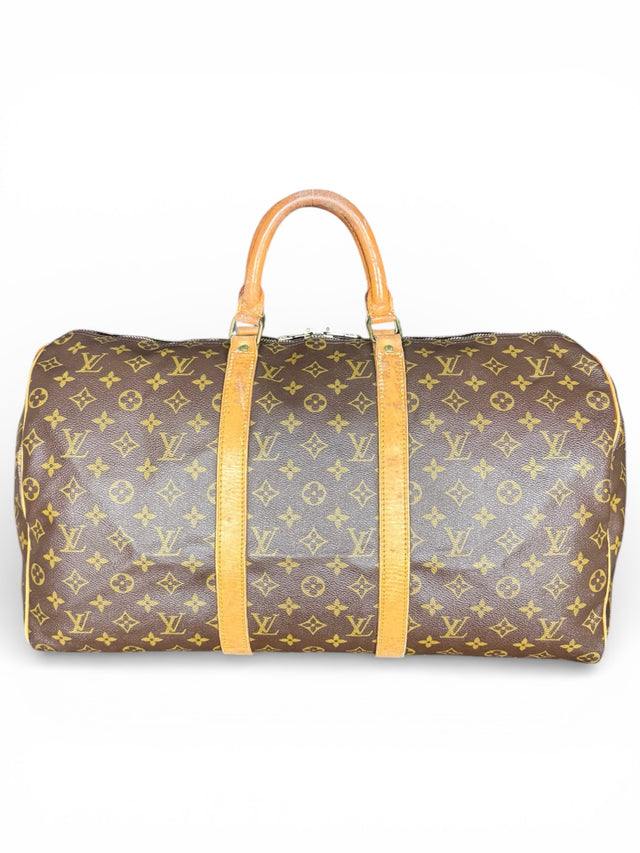 Louis Vuitton Keepall 50 Reisetasche Weekender Tasche Monogram Braun
