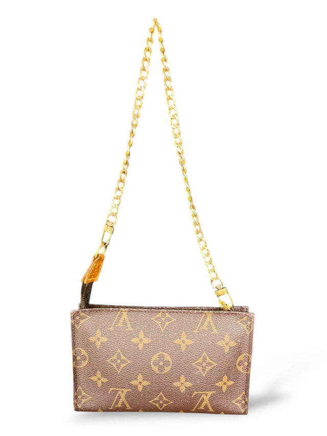 Louis Vuitton Pochette Accessoires Handtasche Baguette Monogram Braun