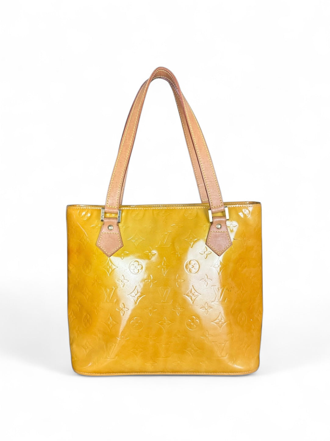 Louis Vuitton Houston Handtasche Vernis Monogram Gelb