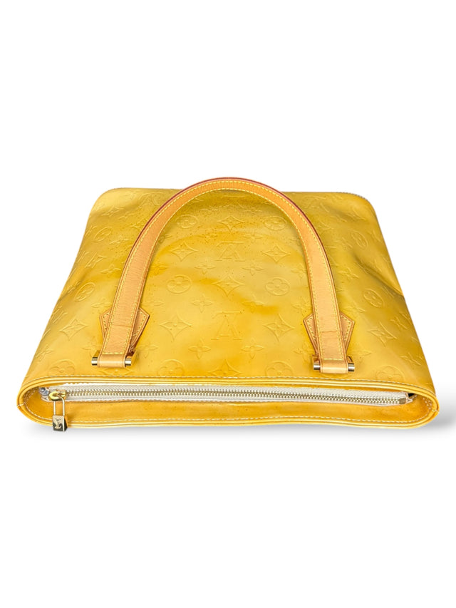 Louis Vuitton Houston Handtasche Vernis Monogram Gelb