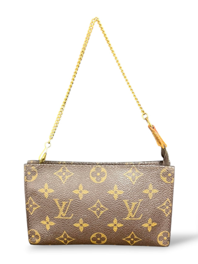 Louis Vuitton Pochette Accessoires Handtasche Baguette Monogram Braun