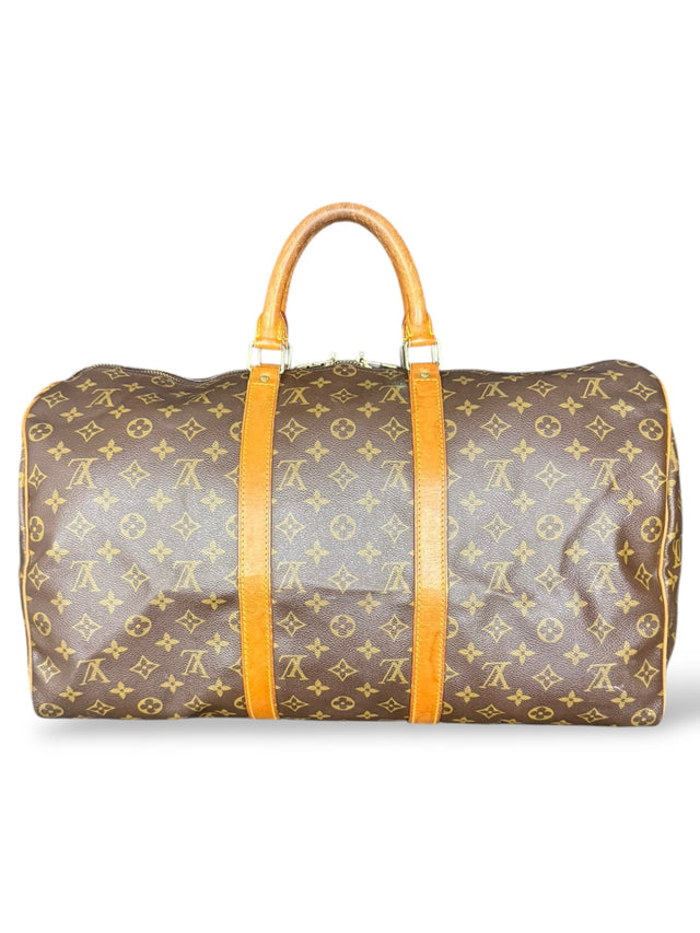 Louis Vuitton Keepall 50 Reisetasche Weekender Tasche Monogram Braun
