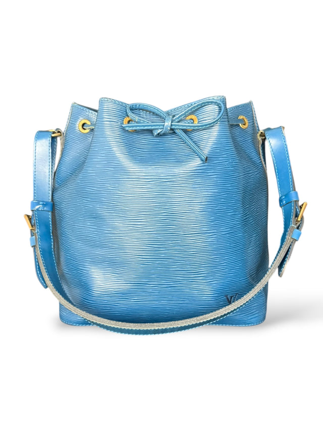 Louis Vuitton Sac Noe Petit Handtasche Epi Leder Blau