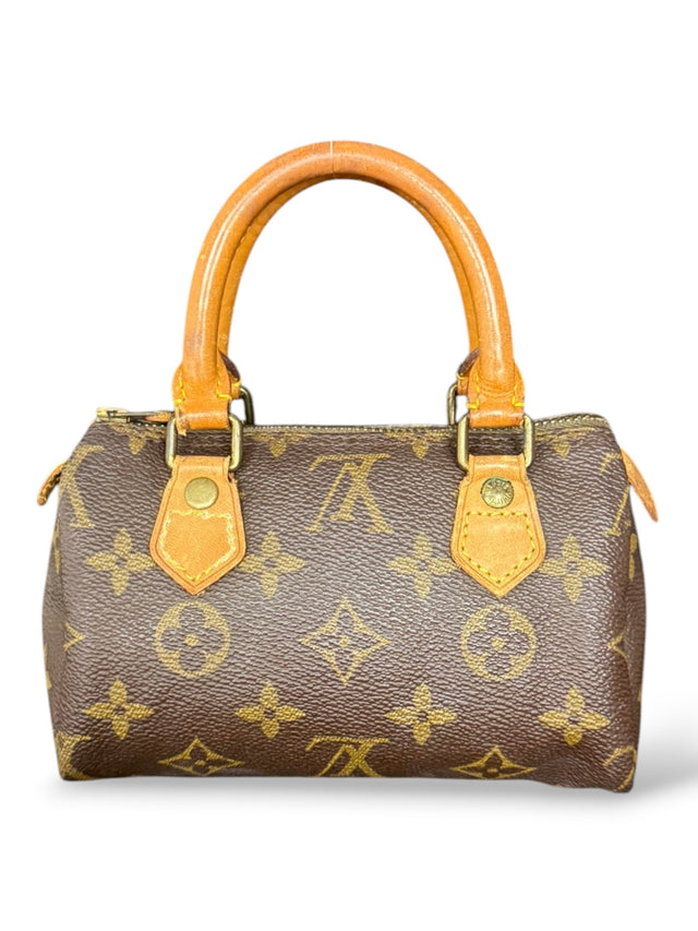 Louis Vuitton Mini Nano Speedy Handtasche Monogram Braun
