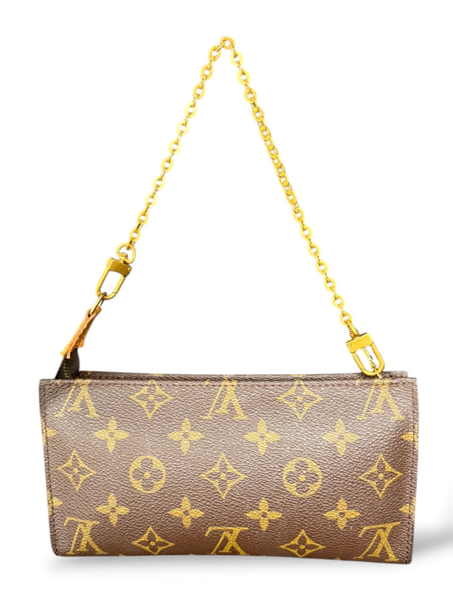 Louis Vuitton Pochette Accessoires Handtasche Baguette Monogram Braun