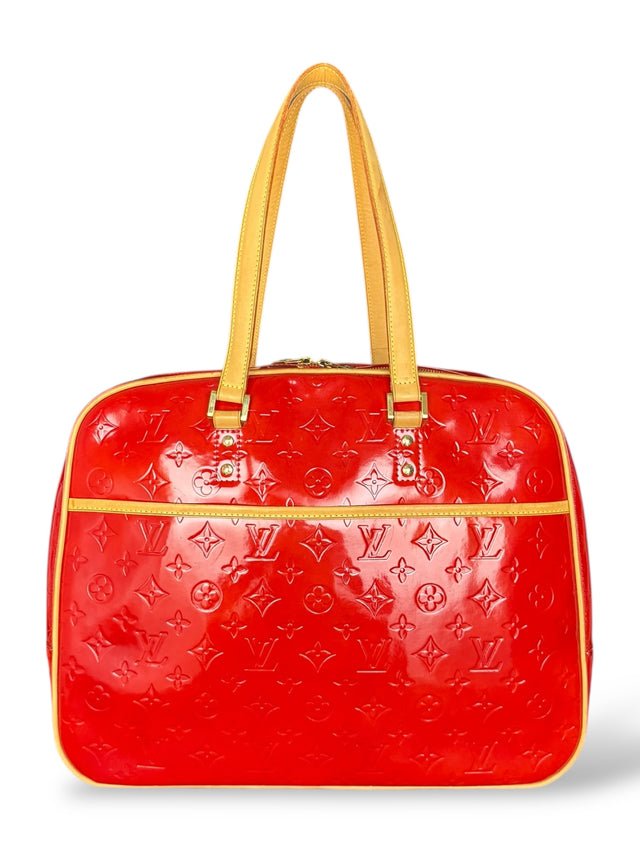 Louis Vuitton Sutton Handtasche Vernis Monogram Rot
