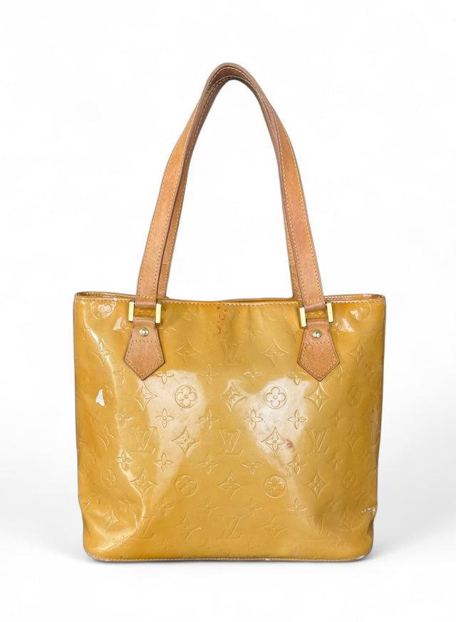 Louis Vuitton Houston Handtasche Vernis Monogram Gelb