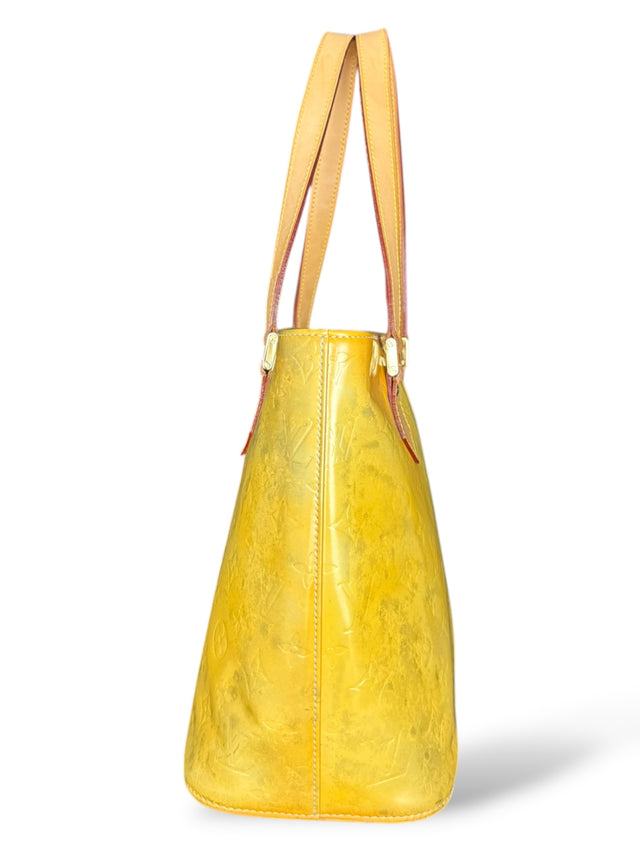 Louis Vuitton Houston Handtasche Vernis Monogram Gelb