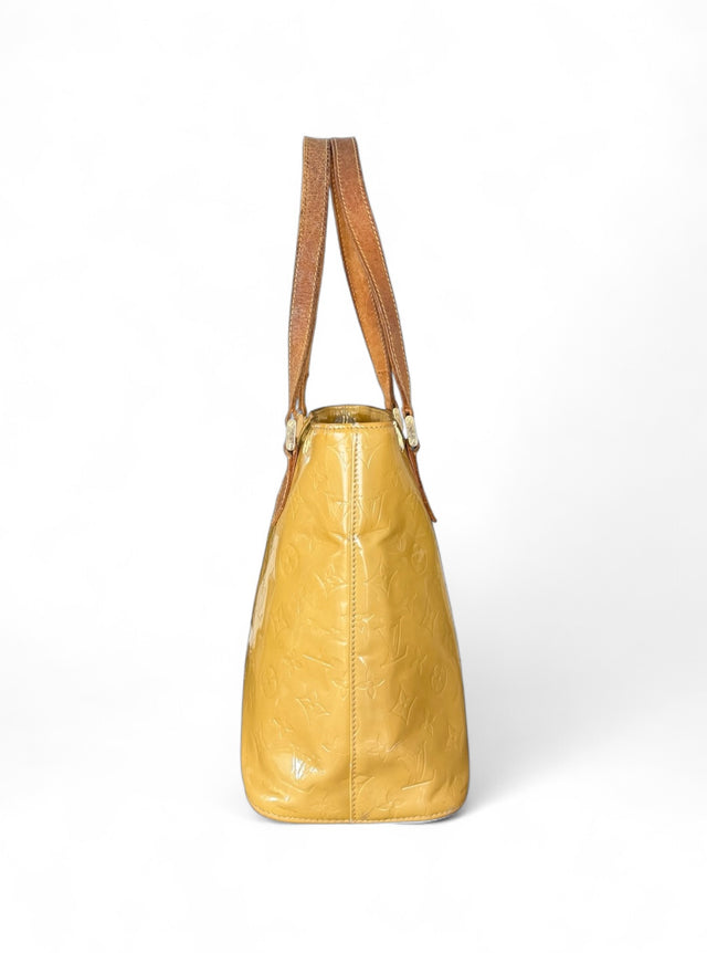 Louis Vuitton Houston Handtasche Vernis Monogram Gelb Gold