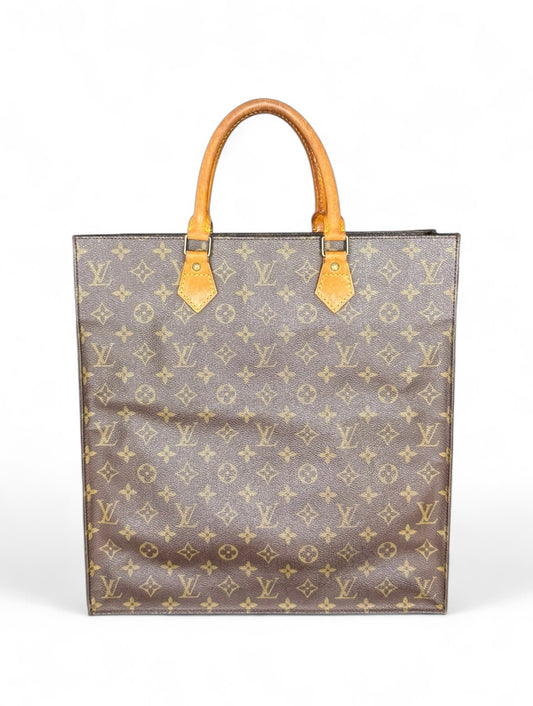Louis Vuitton Sac Plat Handtasche Tote Bag Shopper Monogram Braun