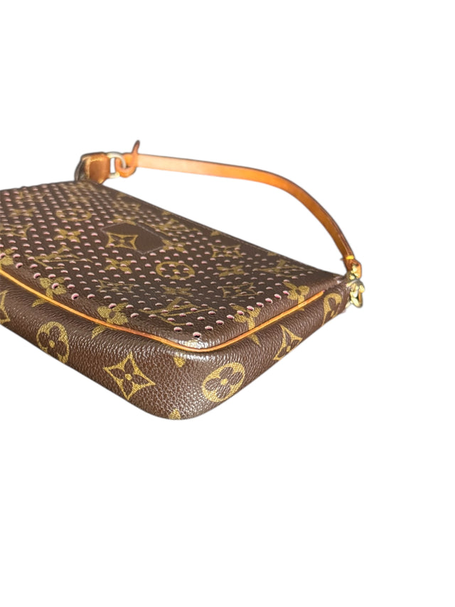 Louis Vuitton Pochette Accessoires Perfo Handtasche Monogram Braun