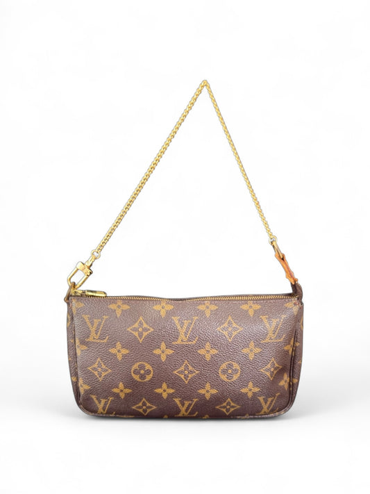 Louis Vuitton Pochette Accessoires Handtasche Monogram Braun